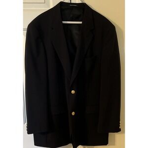 Austin Reed Mens Blazer Navy Blue Two Button Shoulders 20" Chest 46" Waist 46"